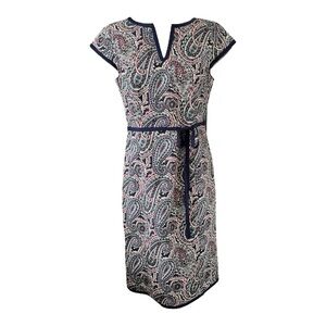 Talbots Paisley Belted Sheath Dress Size 14 – Classic, Flattering, New